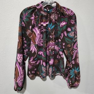 RHODE Floral Mock Neck Top